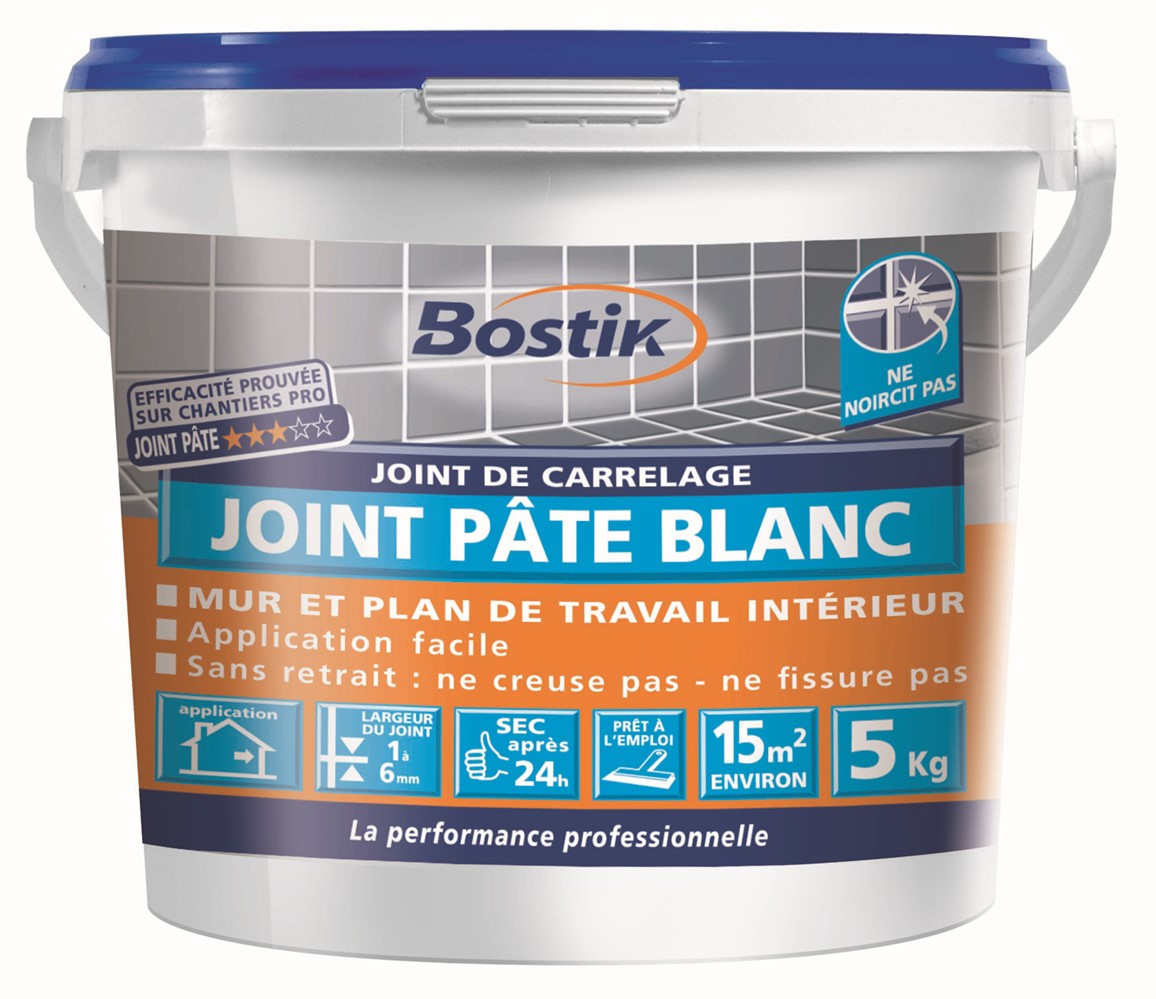 Joint pâte blanc pot plastique 5 kg