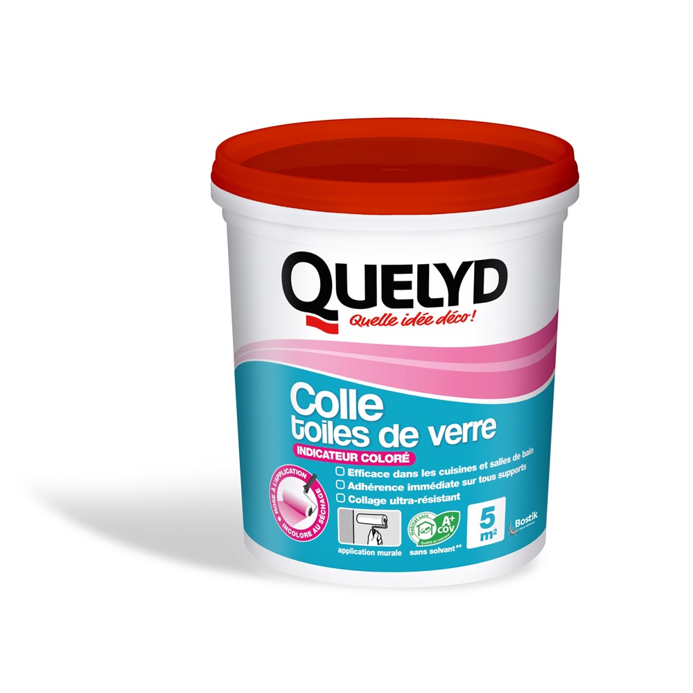 Colle toile de verre système rose indicateur coloré 1kg