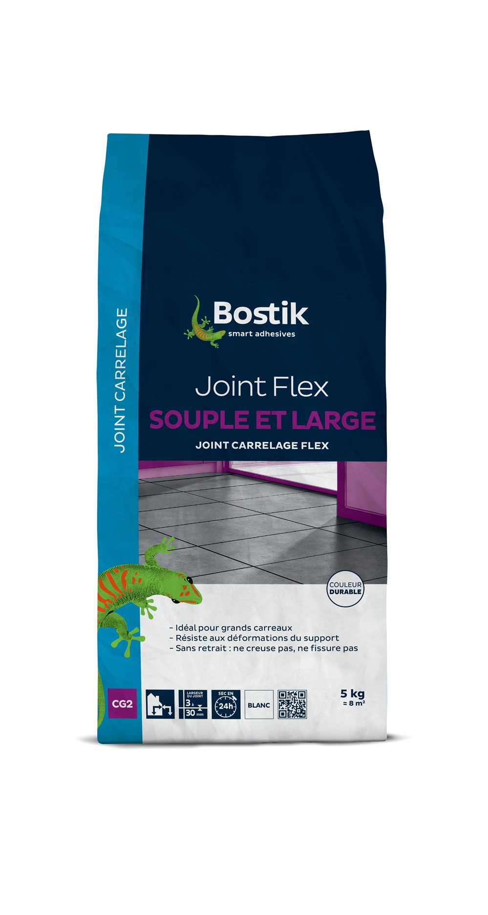 Joint flex souple et large 3 à 30mm blanc 5 kg