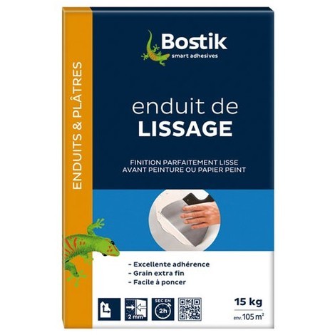 Enduit de lissage en poudre blanc 15kg - BOSTIK