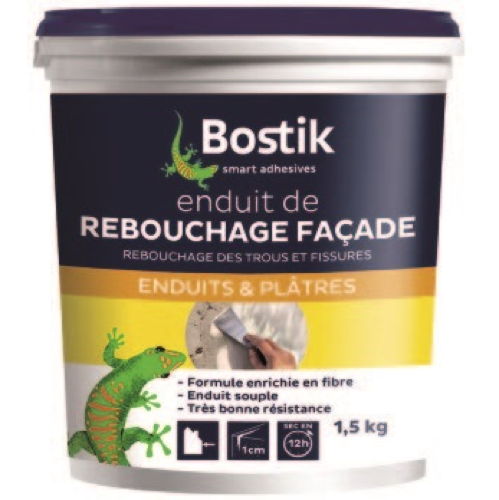 Enduit de rebouchage façade pâte 1,5 kg