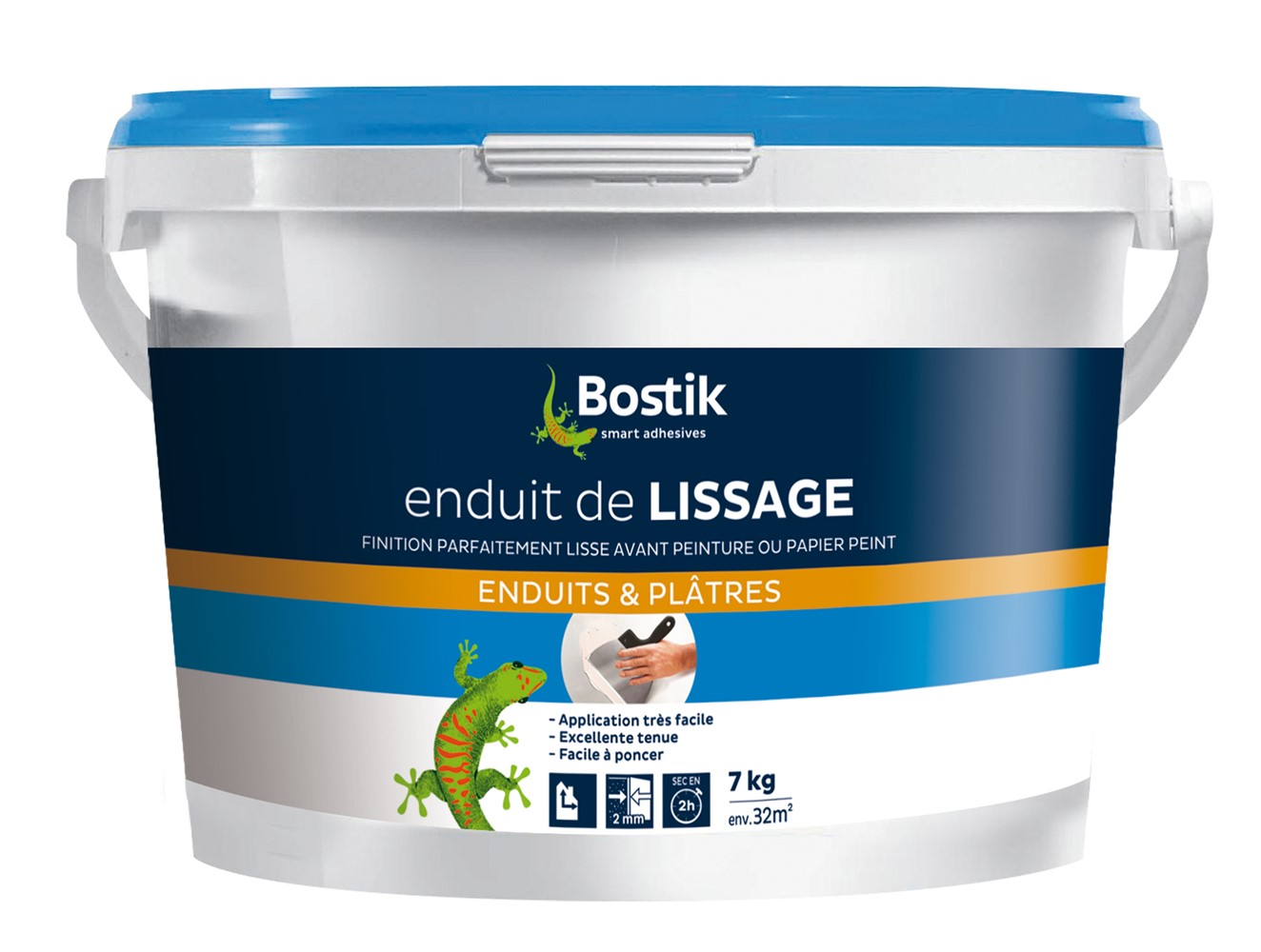 Enduit de lissage facile au rouleau pâte 7kg