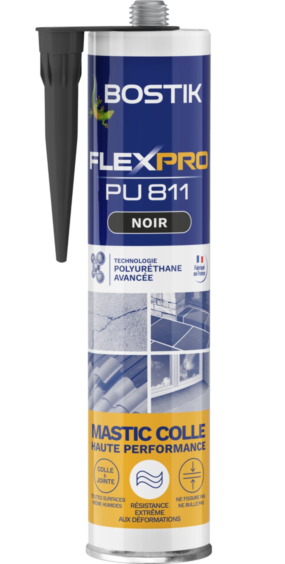 Mastic colle Flexpro PU811 Noir 300ml - BOSTIK