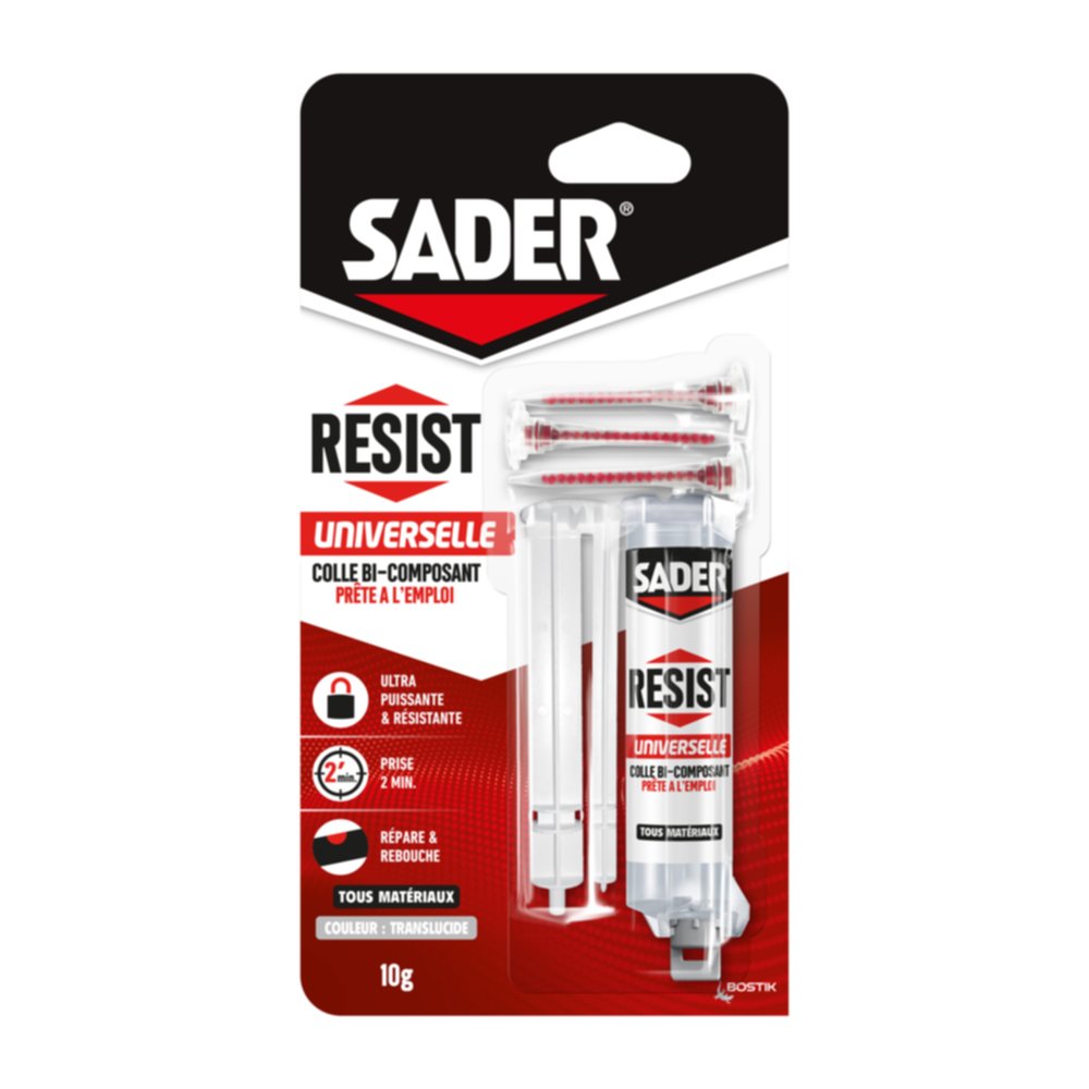 Colle réparation type Epoxy Resist Universelle 10gr - SADER