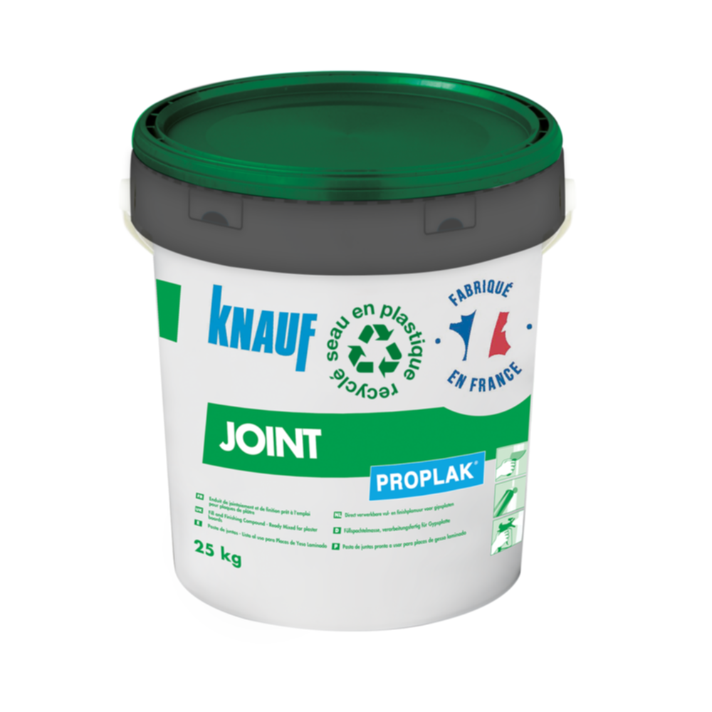 Enduit à joint prêt à l'emploi plaques de plâtre vert 25kg - KNAUF PROPLAK