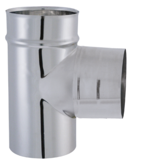 Té tyral 90° inox 304 double emboitement Ø125mm - JONCOUX