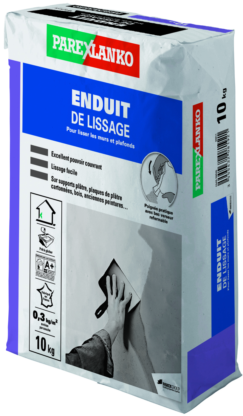 Enduit de lissage mural intérieur 10kg - PAREXLANKO