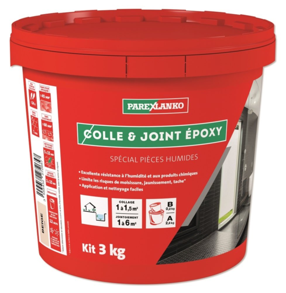 Colle & joint époxy beige 3kg - PAREXLANKO