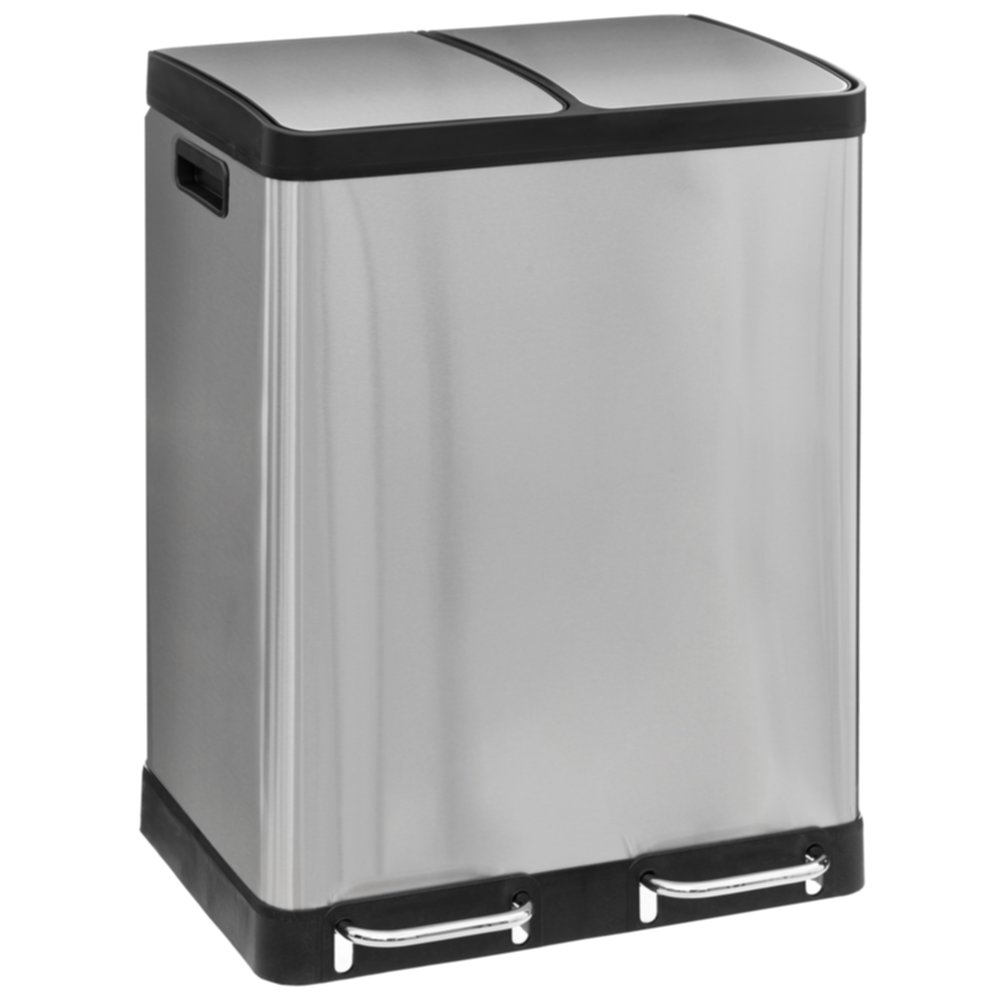 Poubelle de cuisine Tri Ariane Gris Inox 30L       