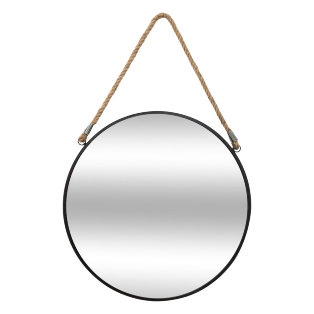 Miroir Rond Eden Noir métal ⌀55cm