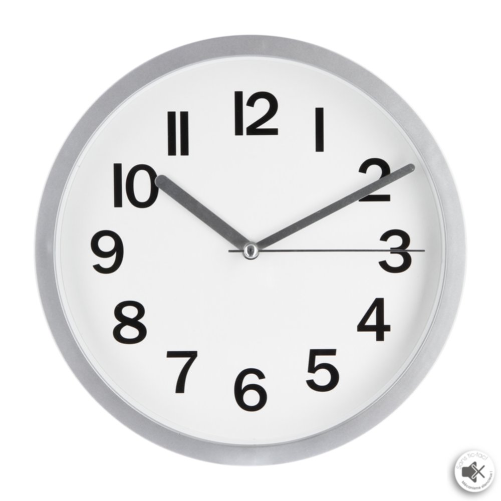 Horloge Loly Argent Plastique ⌀22cm       