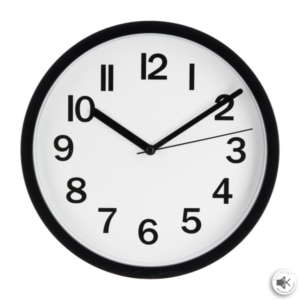 Horloge Loly Noir Plastique ⌀22cm         