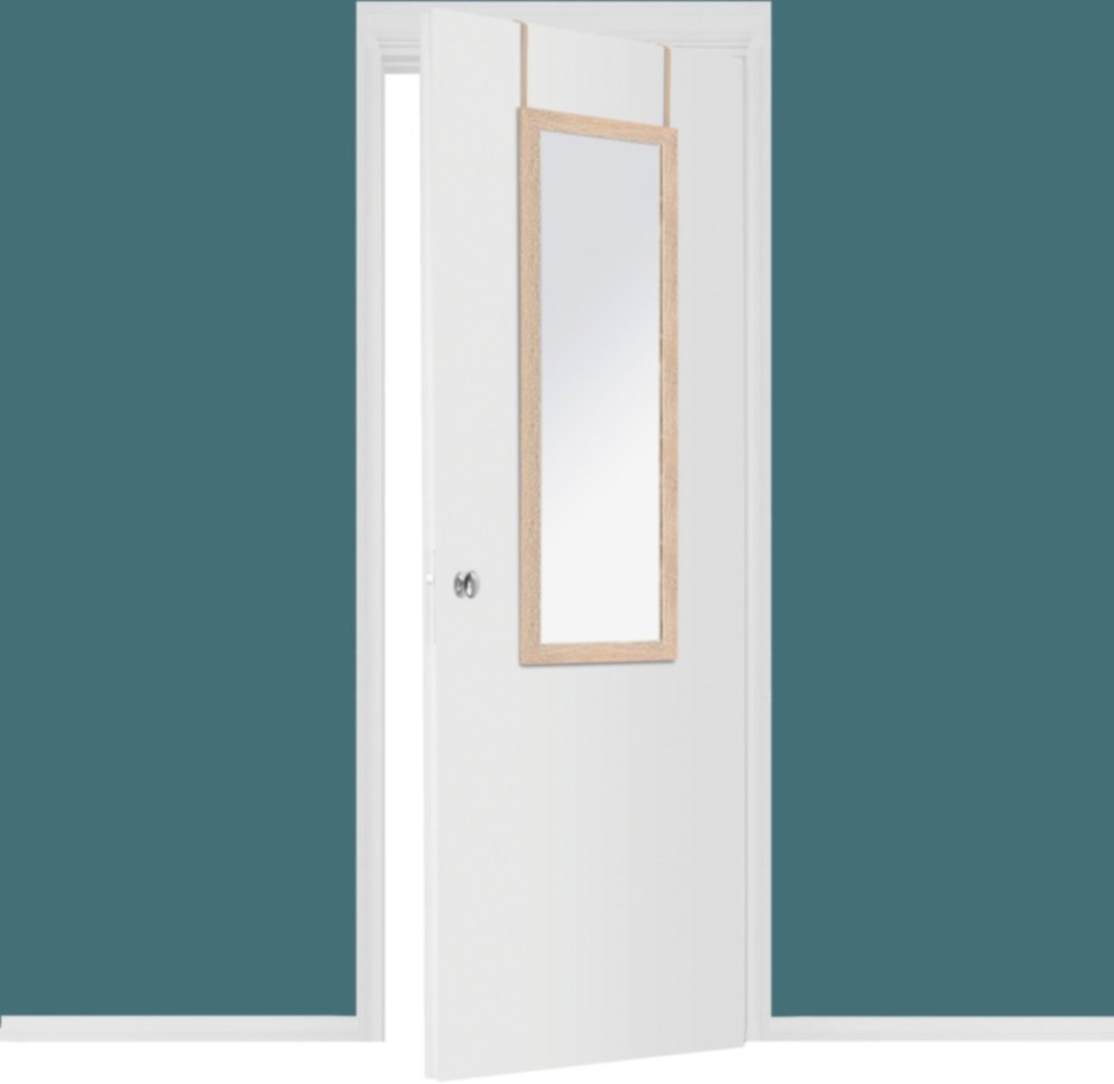 Miroir de porte aspect bois 109x35cm