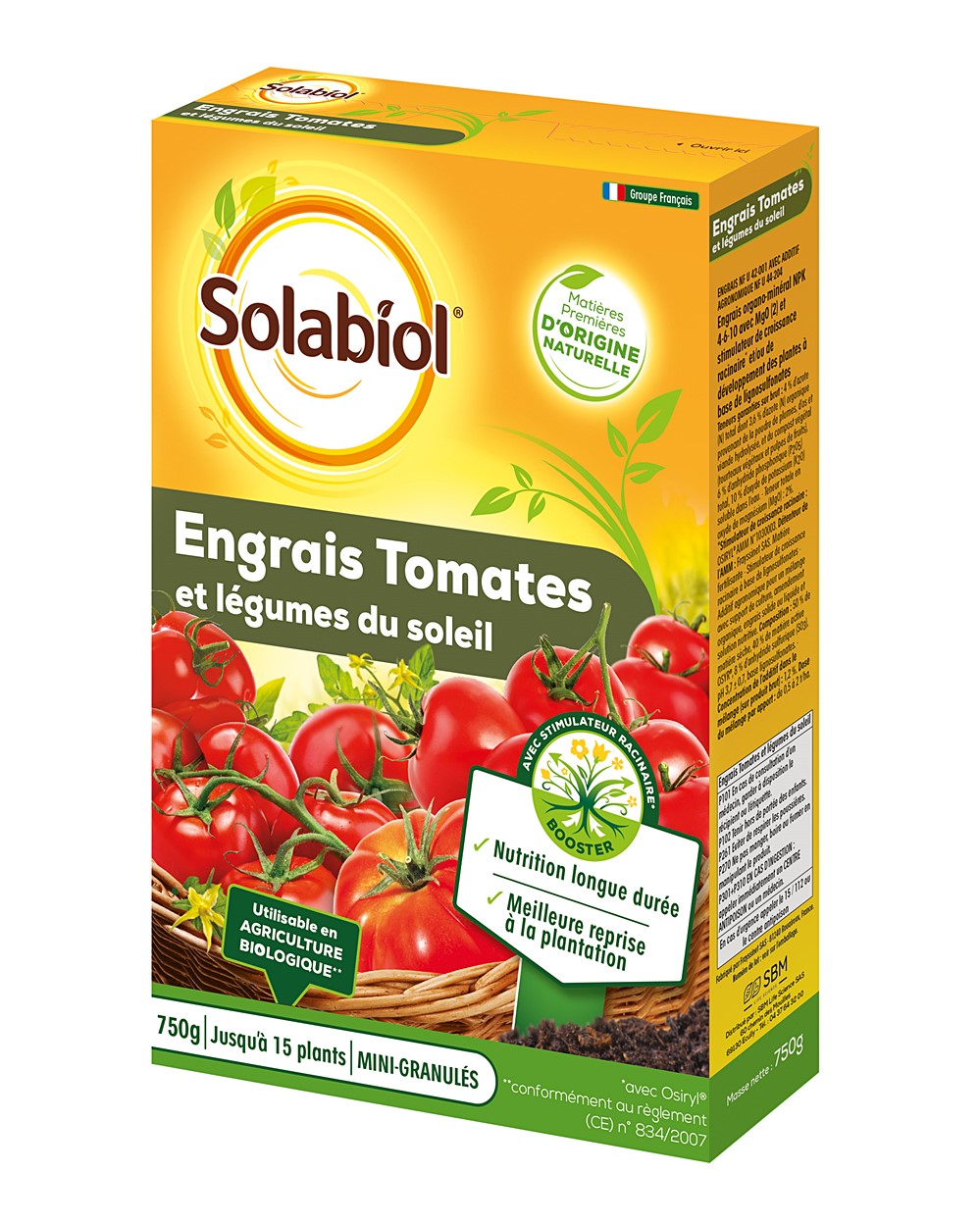 Engrais tomates et legumes fruits 750g