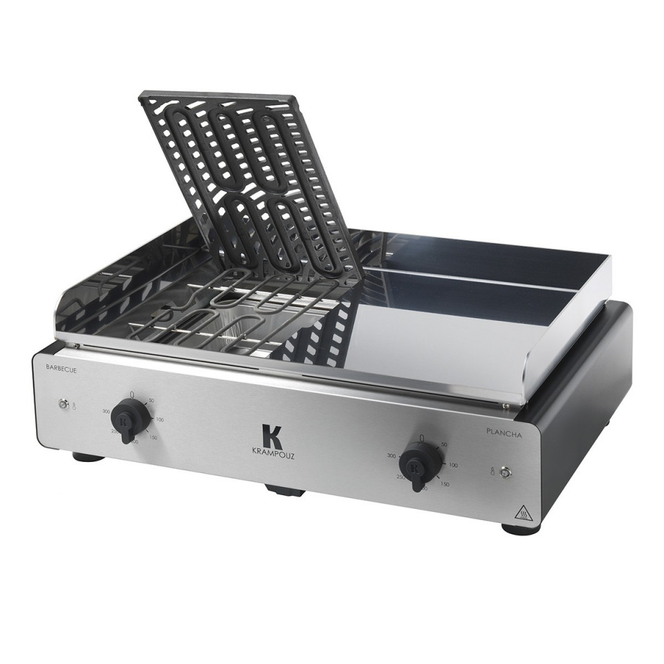 Barbecue Plancha Electrique Duo K 3,5kW 12 personnes - KRAMPOUZ