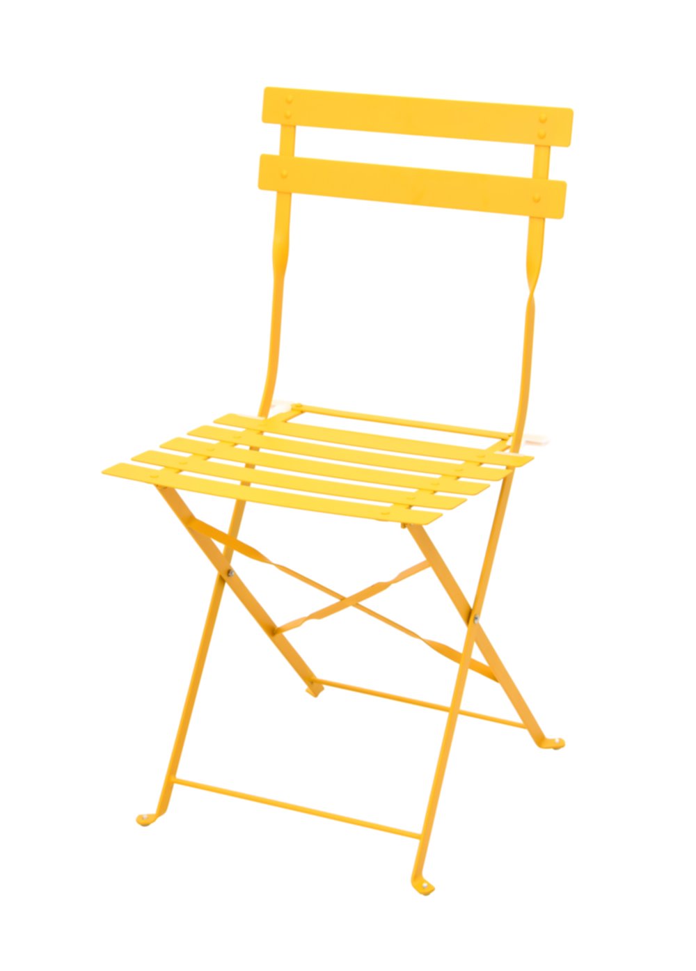 Chaise pliante jaune solaire / acier