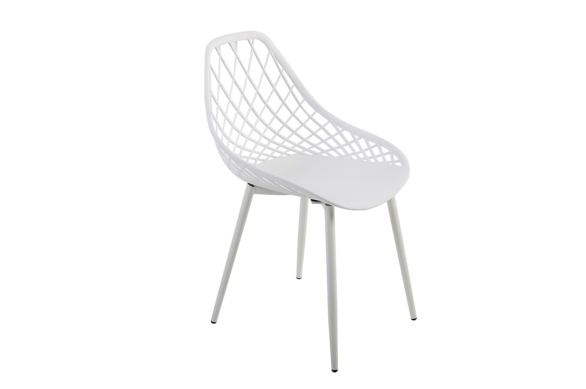 Chaise malte ajournee blanc polypro