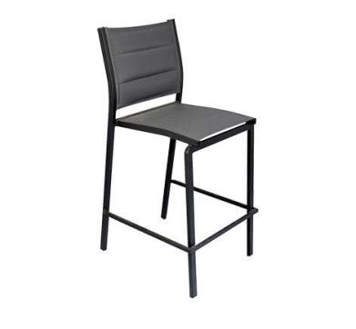 Tabouret bar gris aluminium et texaline - KB8