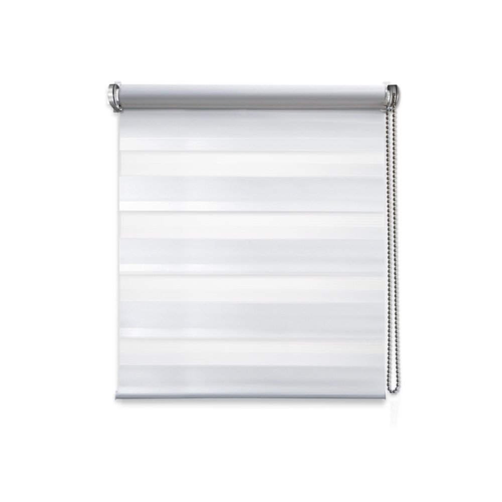 Store enrouleur Jour/Nuit Chic blanc 85x250cm - INVENTIV