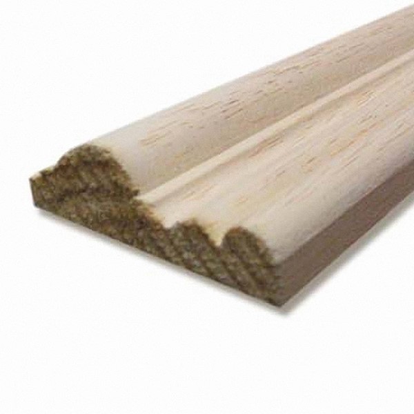 Moulure encadrement  7 x 18 mm - bois exotique blanc - SUPBOIS 