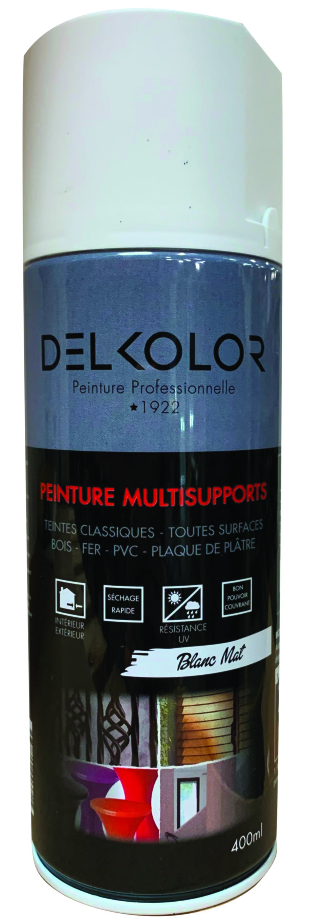 Peinture aérosol 400 ml blanc mat 