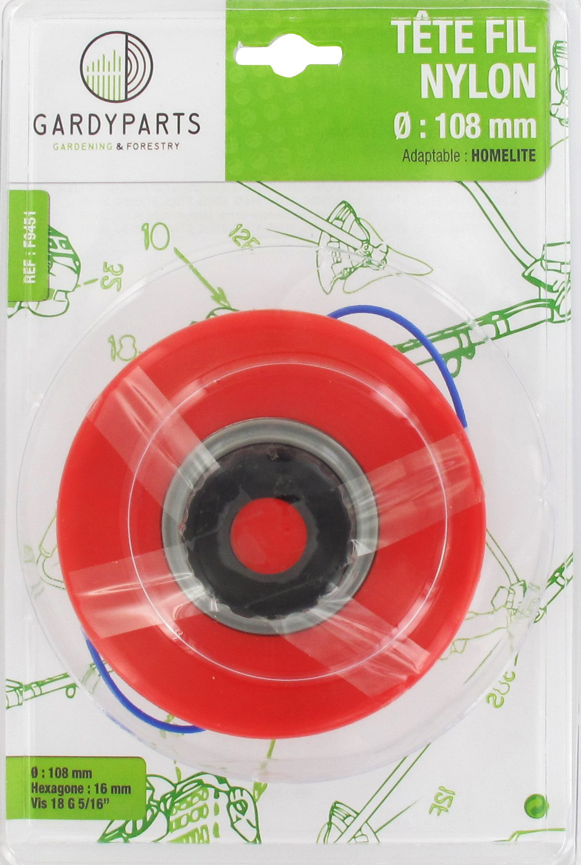 Tête fil nylon Tap & Go 2 fils 