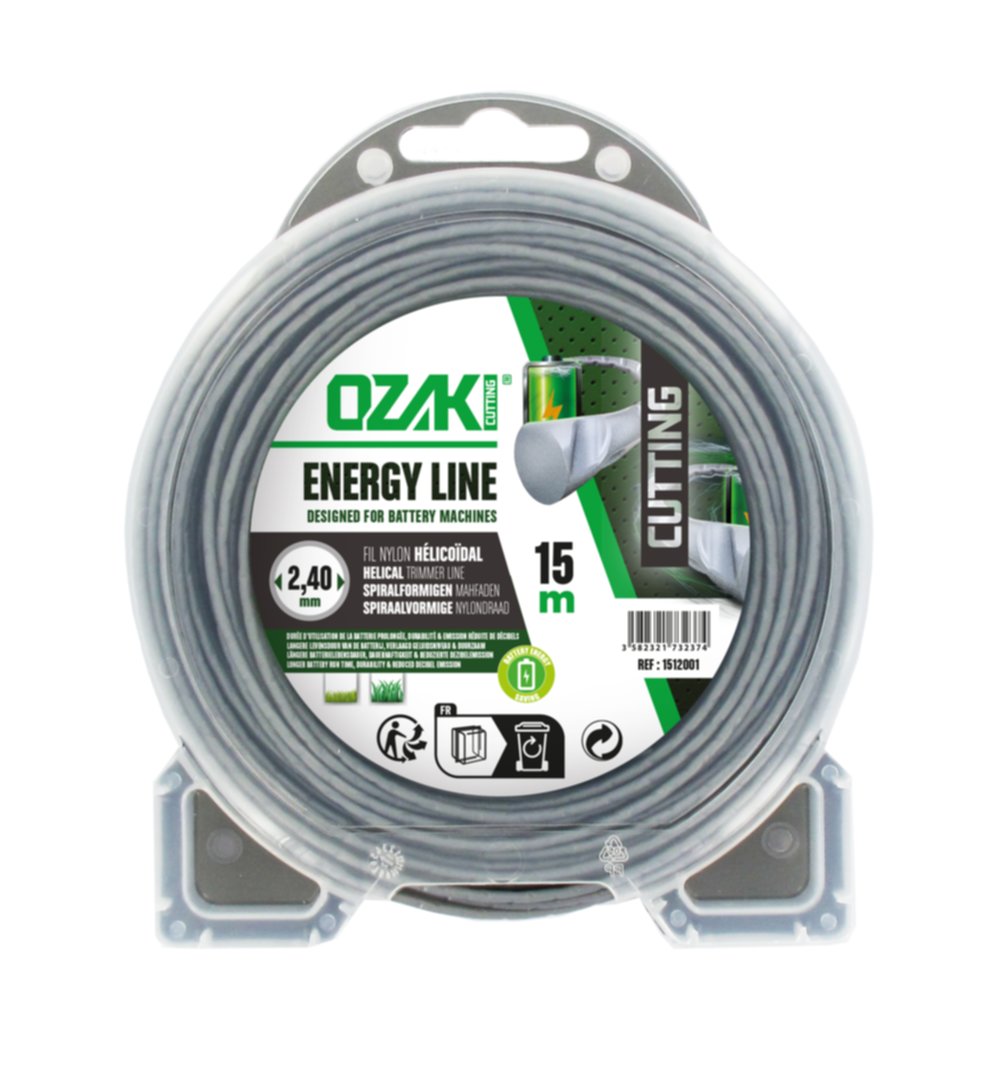 Fil nylon rond Energy Line 2,4 mm - OZAKI