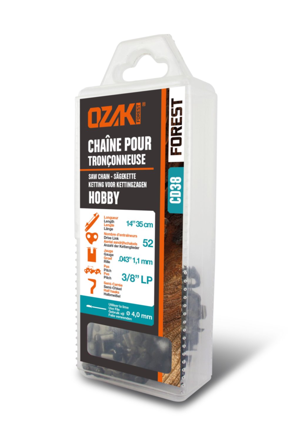 Chaîne de tronçonneuse 0.43 1,1mm 52E - OZAKI              