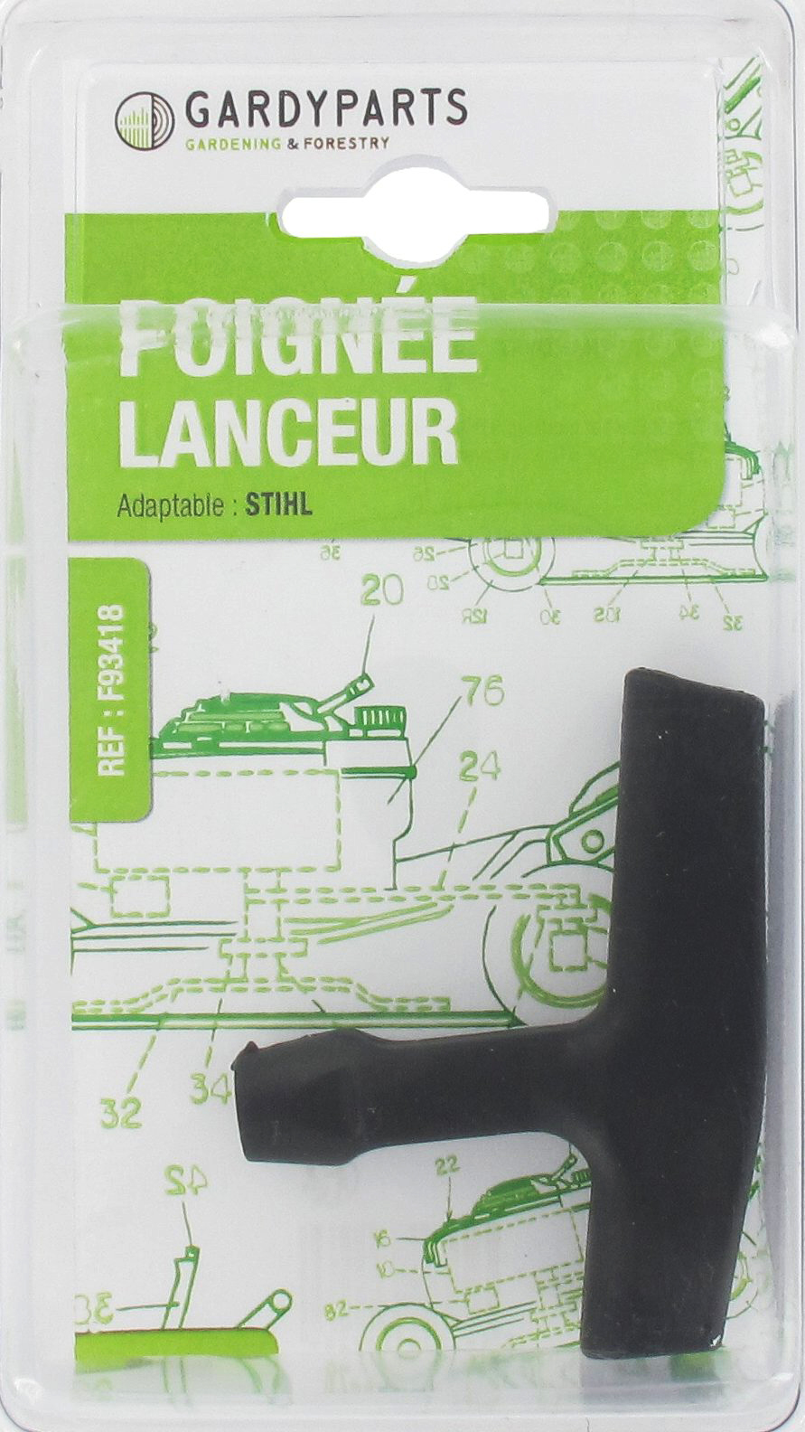 Poignée de lanceur adaptable sur modèles Stihl - GARDY PARTS