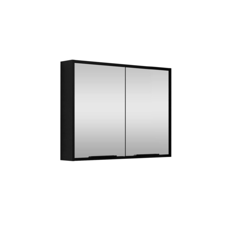 Armoire de toilette salle de bain Border 80cm Noir Mat