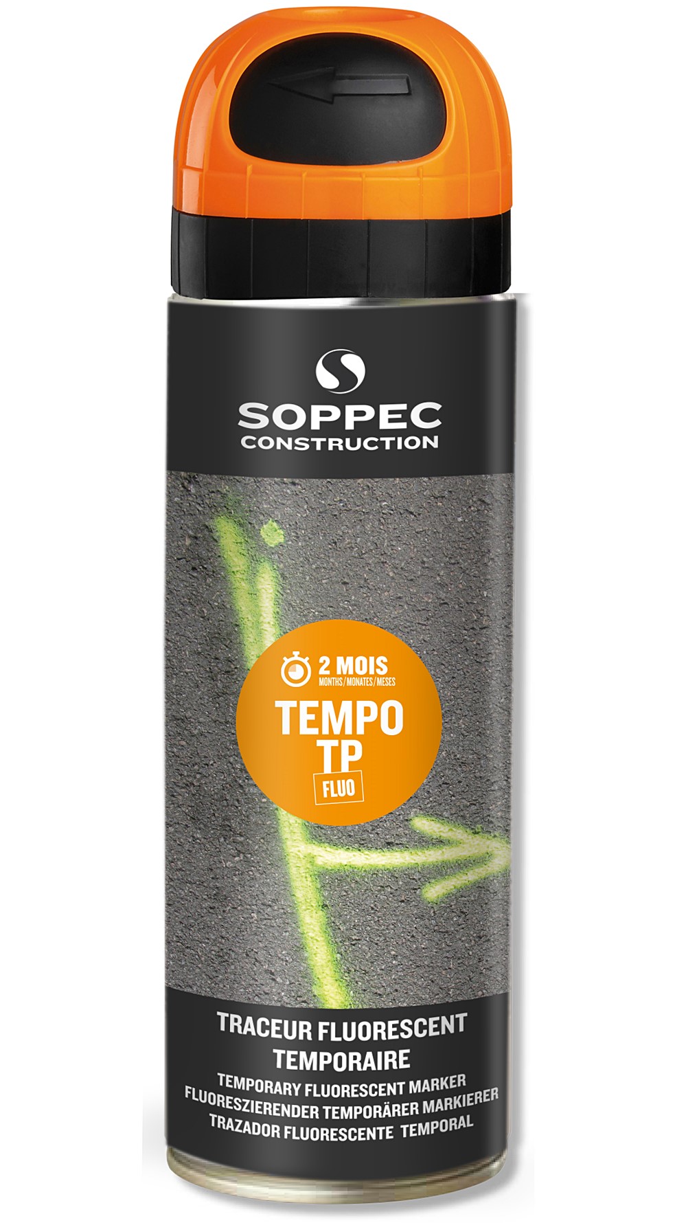 Peinture temporaire tempo t.p orange