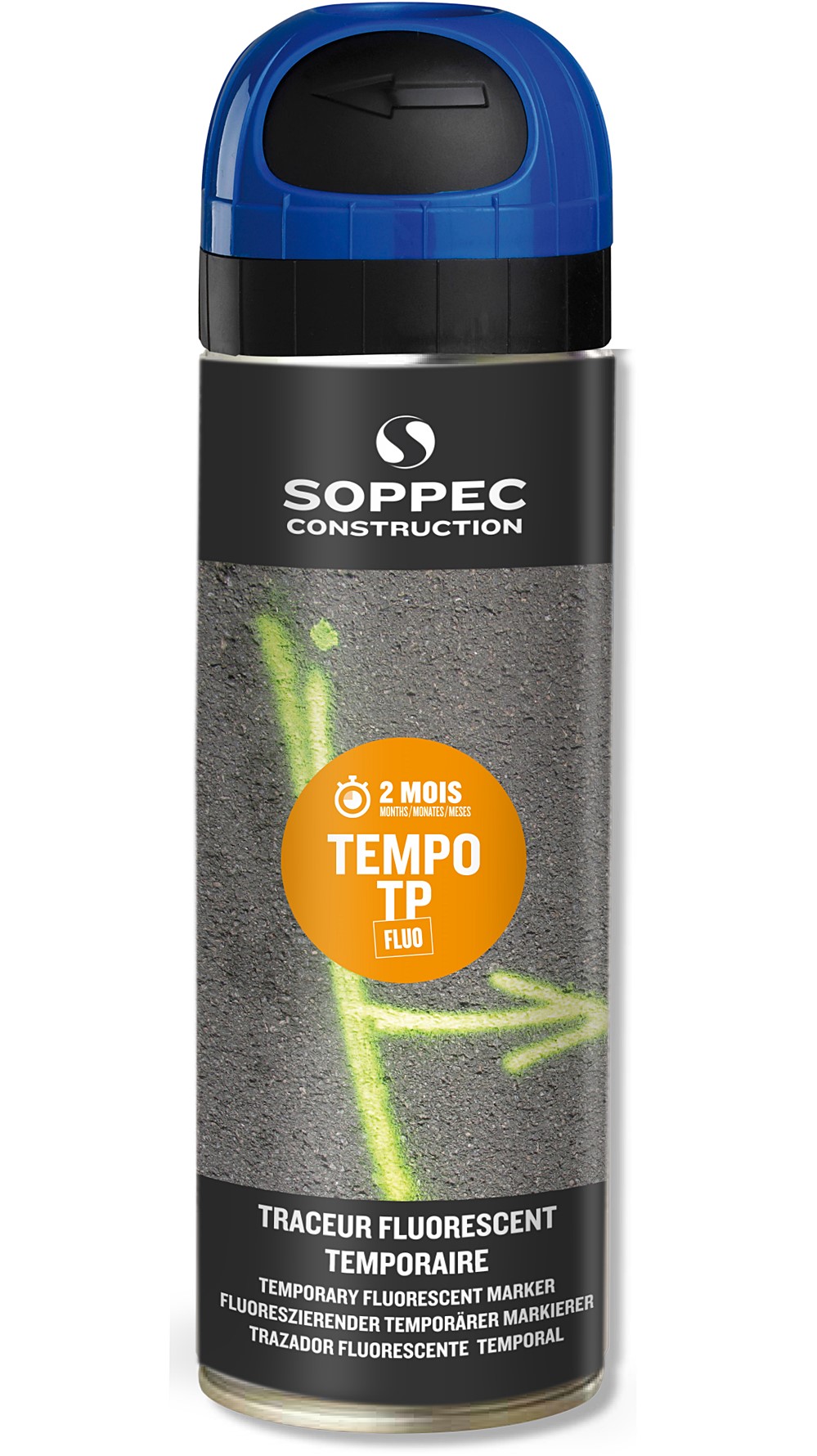 Peinture temporaire tempo t.p bleu