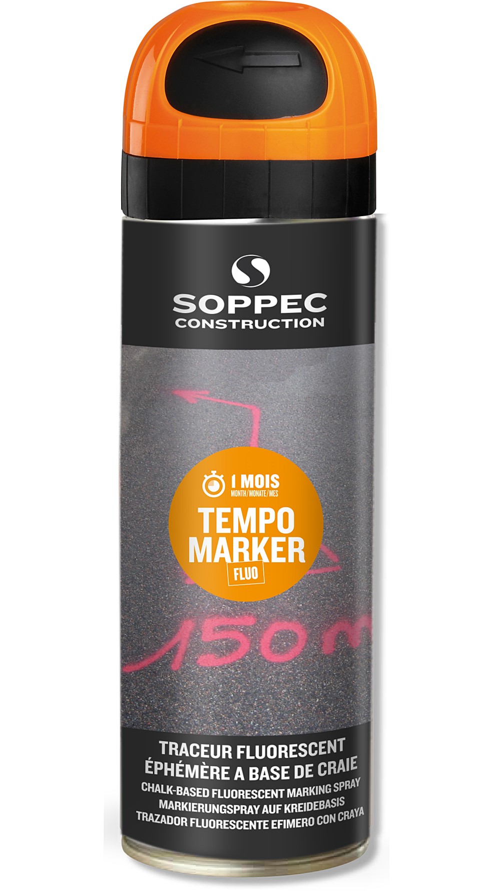 Peinture ephémére tempo marker orange