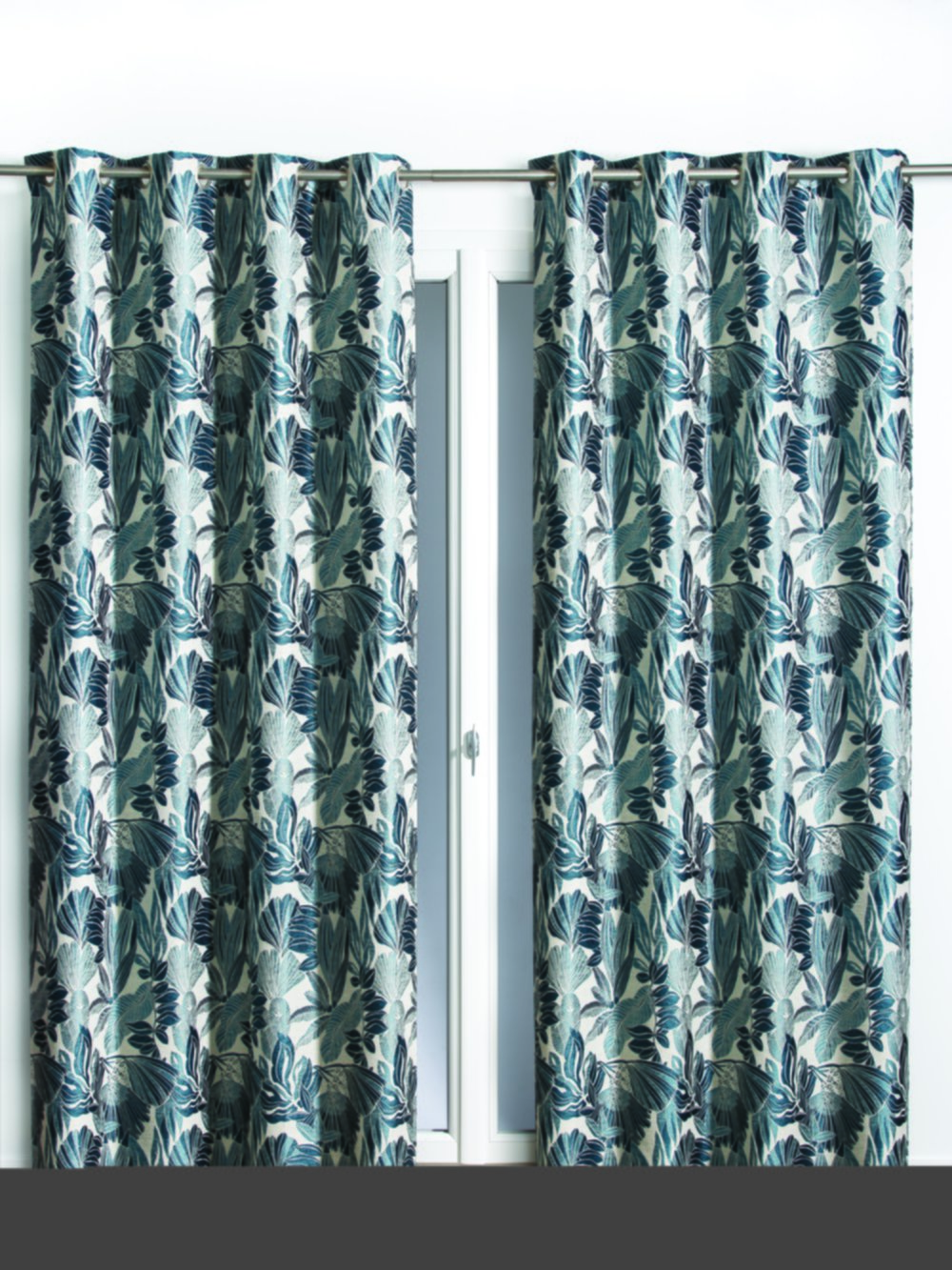 Rideau Tissia 140x260cm bleu canard 142 - ROCLE