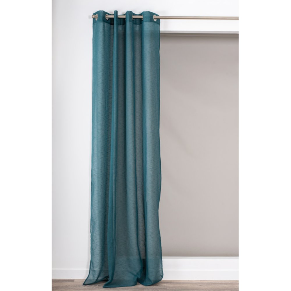 Voilage Lilou 142 vert canard 140x260cm - ROCLE