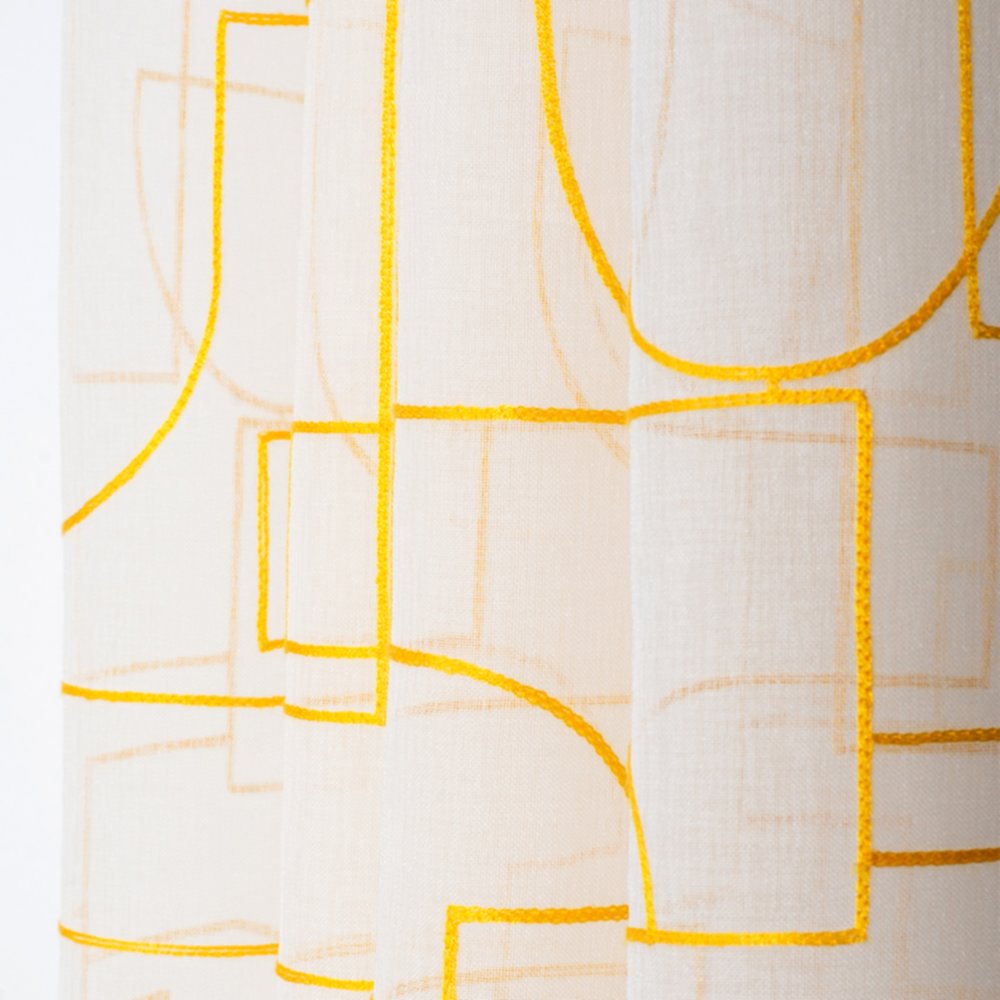 Voilage Play avec broderie colorée 140x240cm jaune