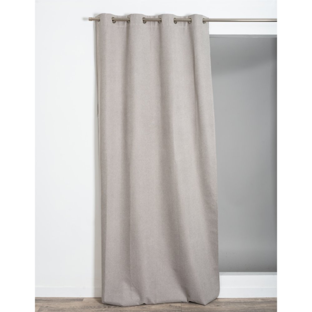 Rideau occultant taupe 130x260cm Midnight 100% polyester - ROCLE