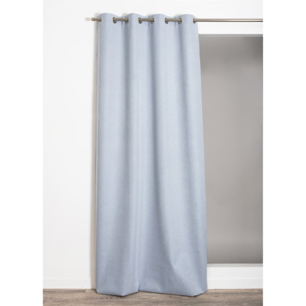 Rideau occultant bleu clair 130x260cm Midnight 100% polyester - ROCLE