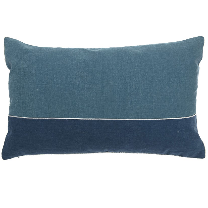 Coussin 30x50cm Déhoussable Athen bleu