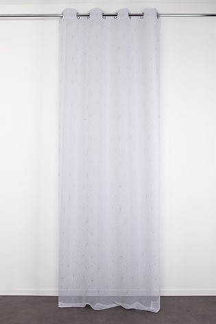 Voilage 140x280cm Luciana Blanc Silver