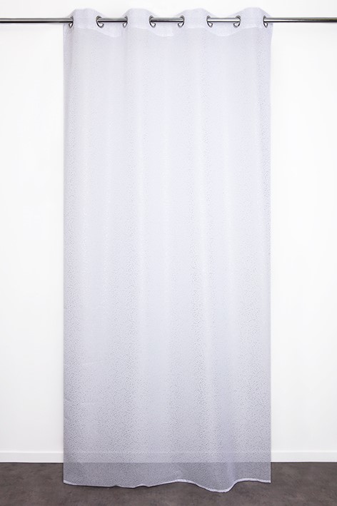 Voilage 140x240cm Pearl Blanc Silver