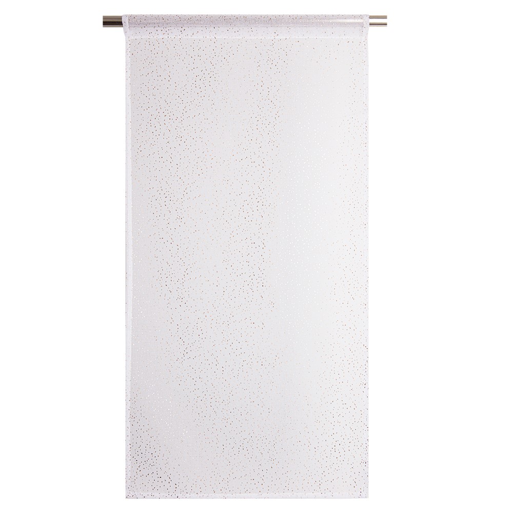 2 Vitrages 60x120cm Pearl Blanc Doré