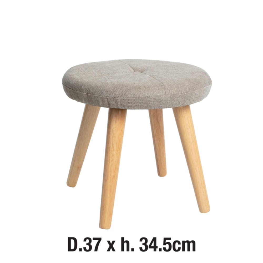 Tabouret taupe Levon 37x37x34,5cm - JBY CREATION