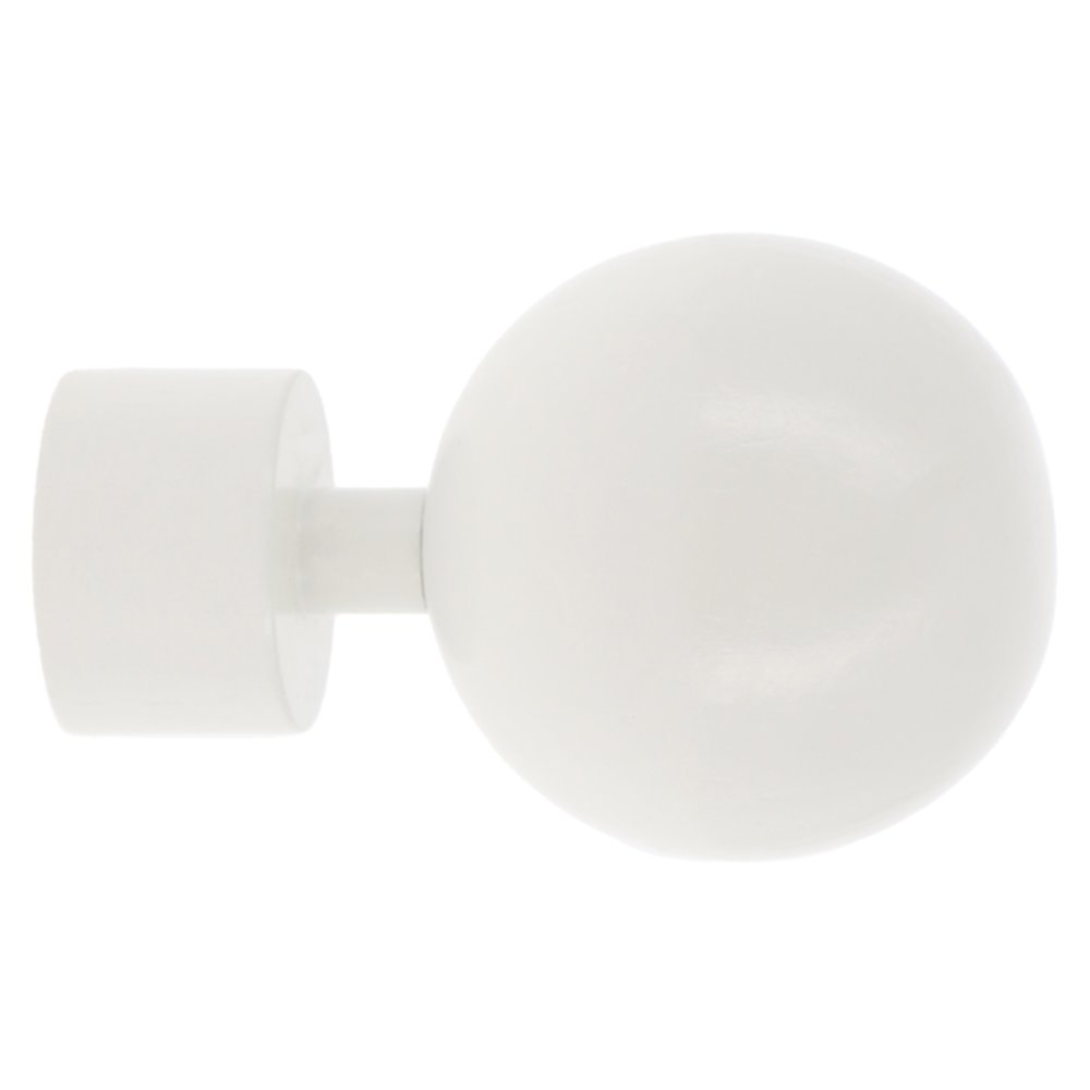 Embout sphère bois Ø28mm laqué blanc - INVENTIV