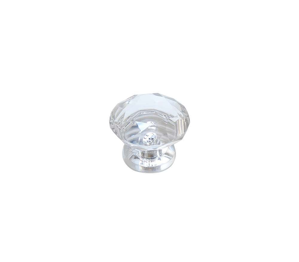 Bouton meuble Diamant transparent ø35mm h27mm - B BEAUTY