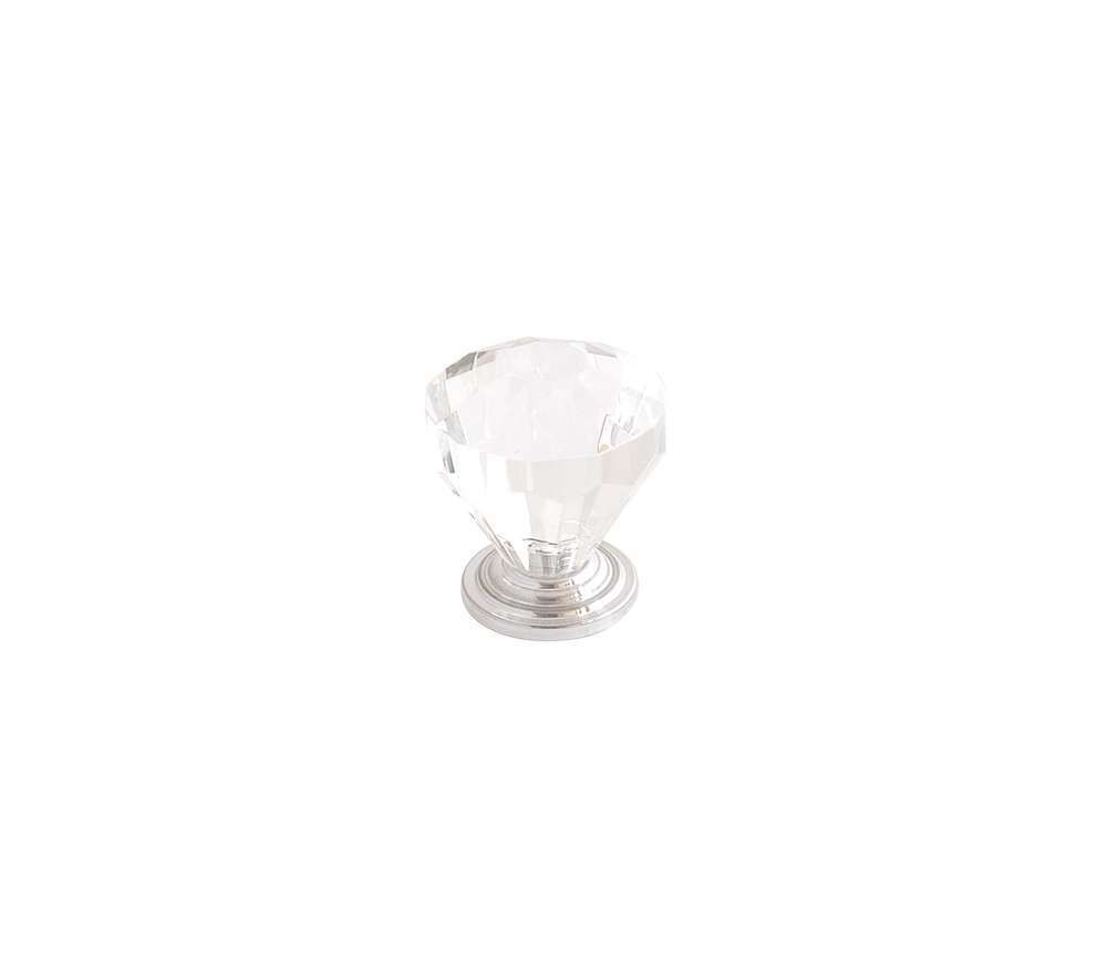 Bouton meuble Diamant transparent ø32mm h37mm - B BEAUTY
