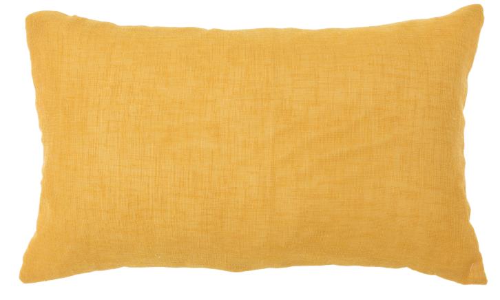 Coussin Nelia jaune polyester 30x50cm - INVENTIV