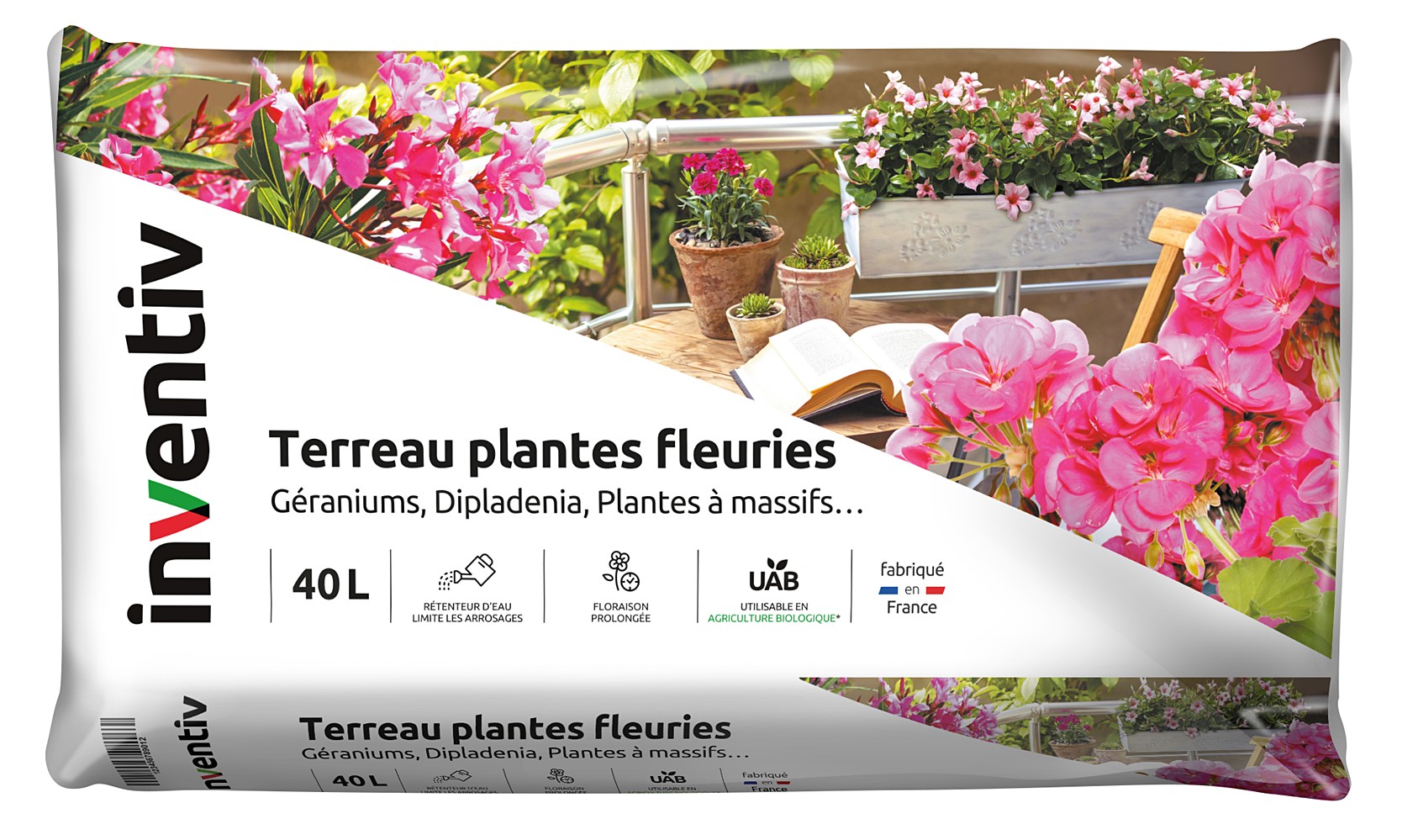 Terreau plantes fleuries 40L - INVENTIV