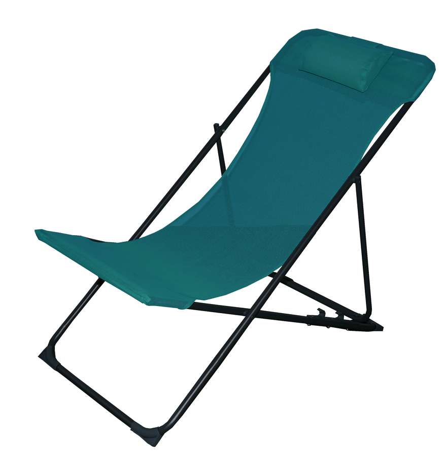 Chaise relax bleu canard acier/tixline - INVENTIV