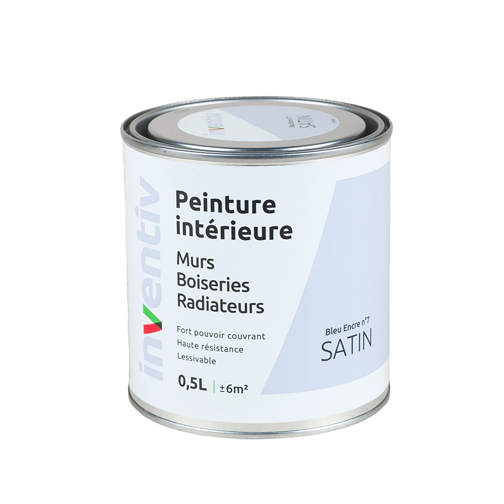 Peinture Murs Boiseries Radiateurs satin 0,5L bleu encre 7 - INVENTIV